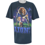 NFL - Black Detroit Lions T-Shirt 1990s XX-Large Vintage Retro Football