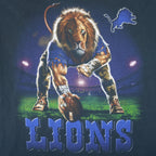 NFL - Black Detroit Lions T-Shirt 1990s XX-Large Vintage Retro Football