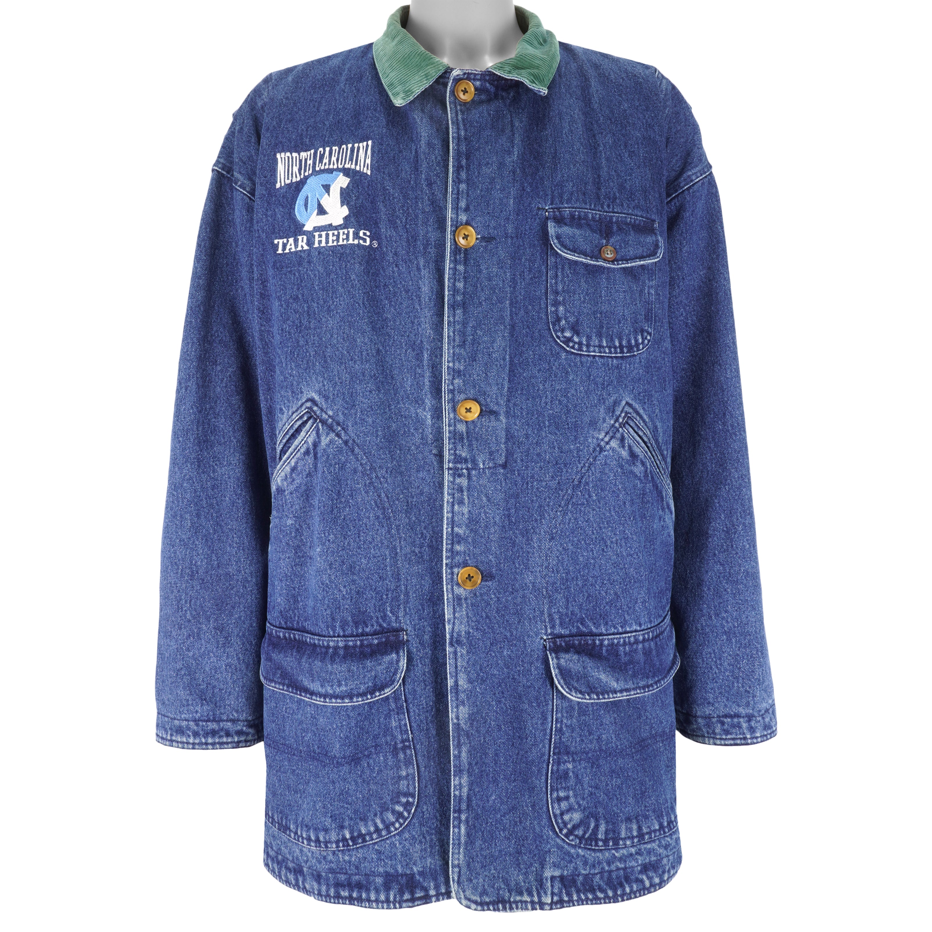 NCAA (MV Country) - North Carolina Tar Heels Jean Jacket 1990s X-Large Vintage Retro College