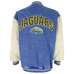 NFL (Lee) - Jacksonville Jaguars Embroidered Denim Bomber Jacket 1990s Large Vintage Retro