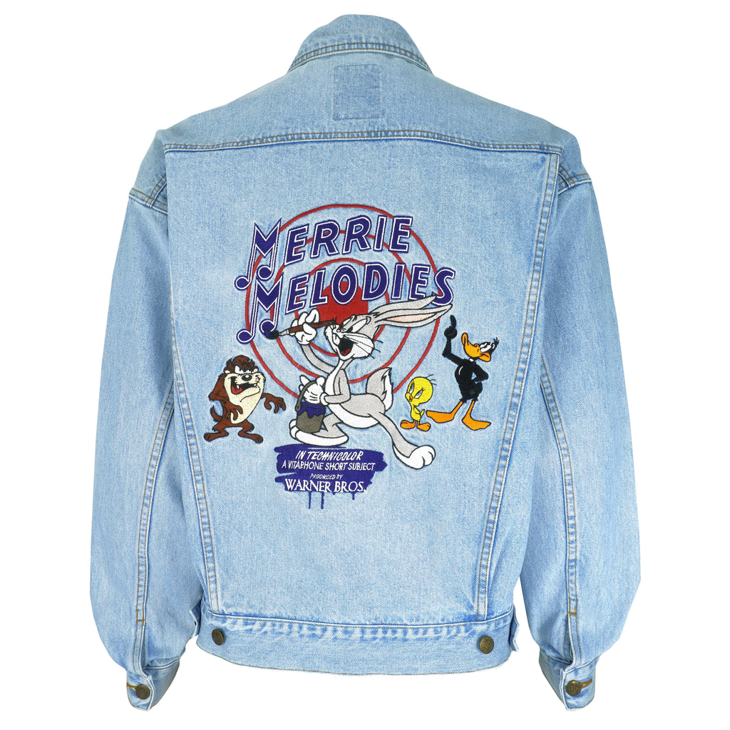 Looney Tunes - Merrie Melodies Embroidered Jacket 1990s Medium Vintage Retro