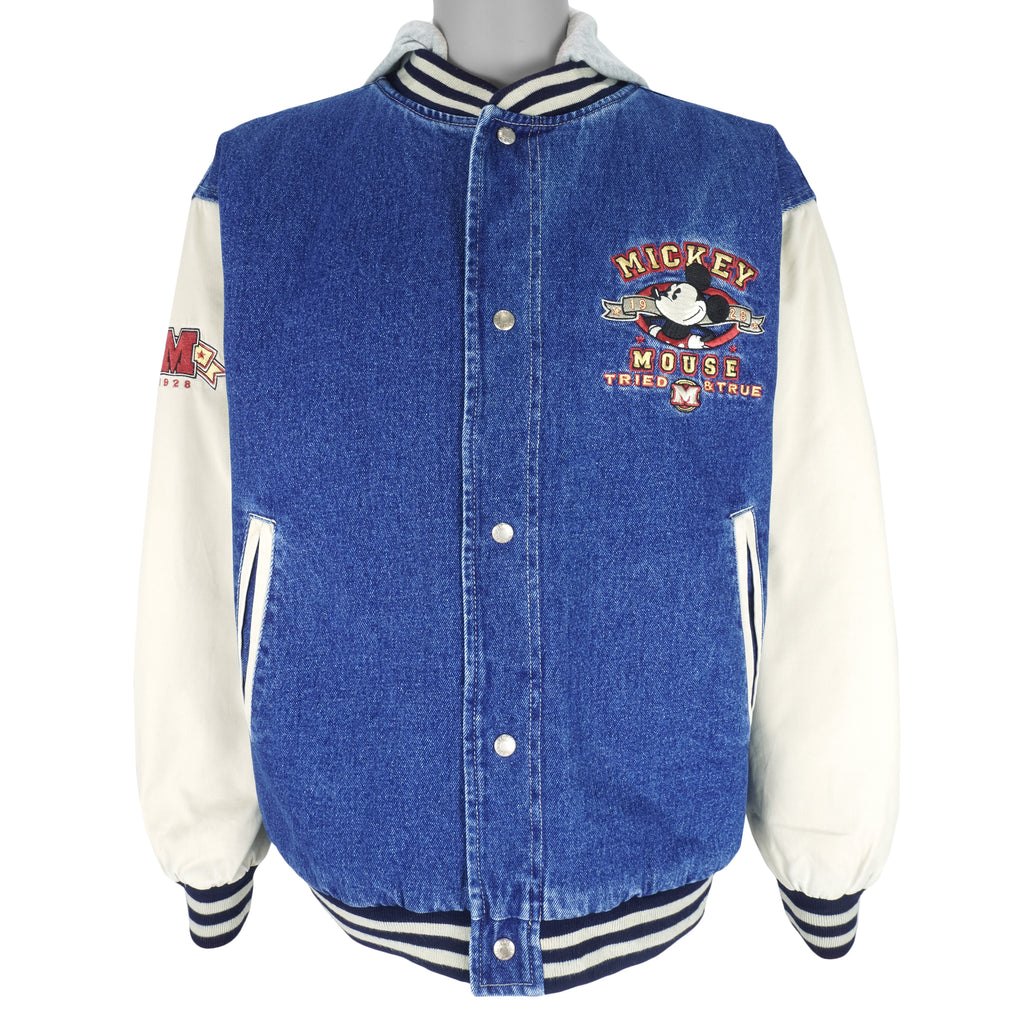 Disney - The Original Mickey Mouse Embroidered Jacket 1990s Medium Vintage Retro