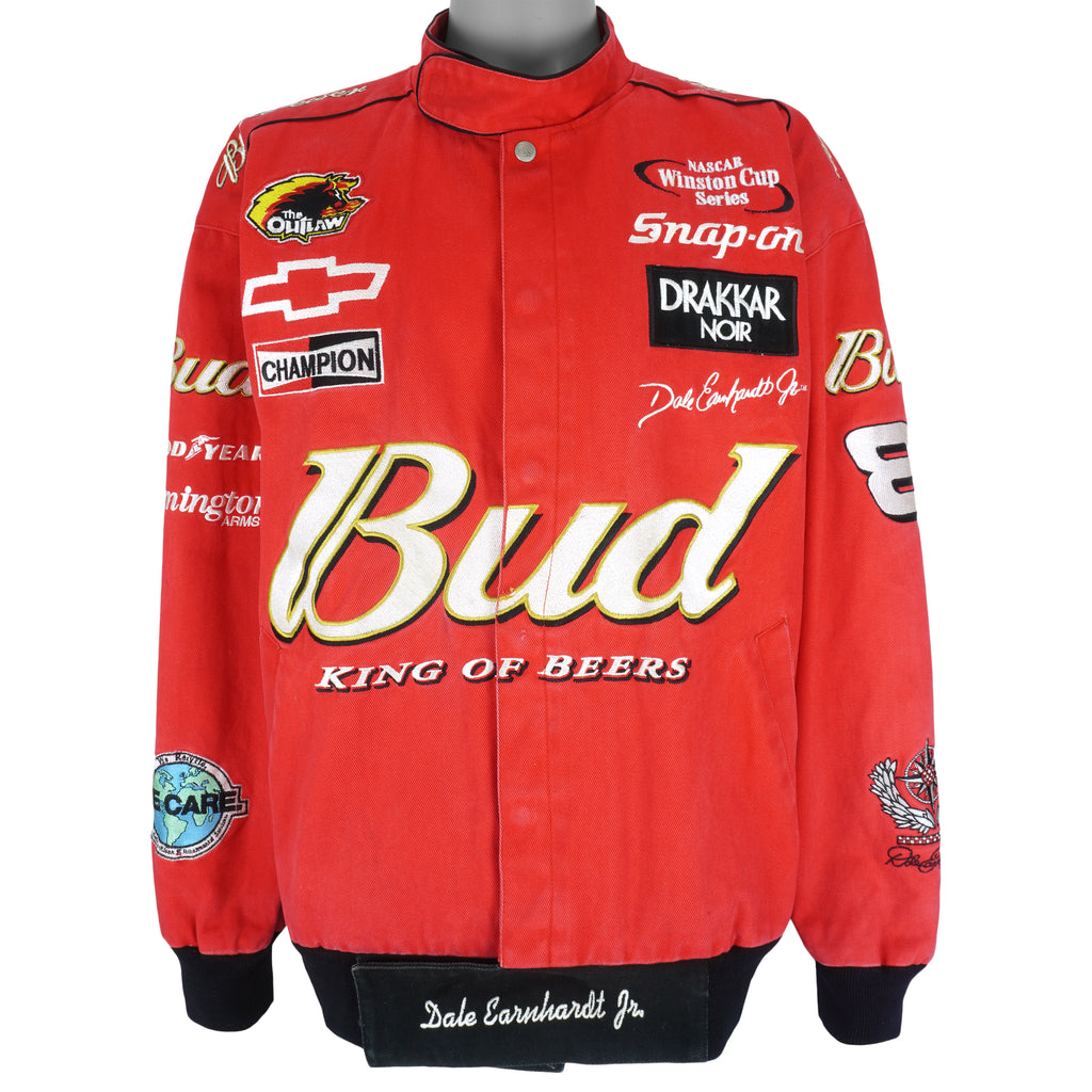 NASCAR (Jeff Hamilton) - Budweiser King Of Beers Jacket 1990s X-Large Vintage Retro
