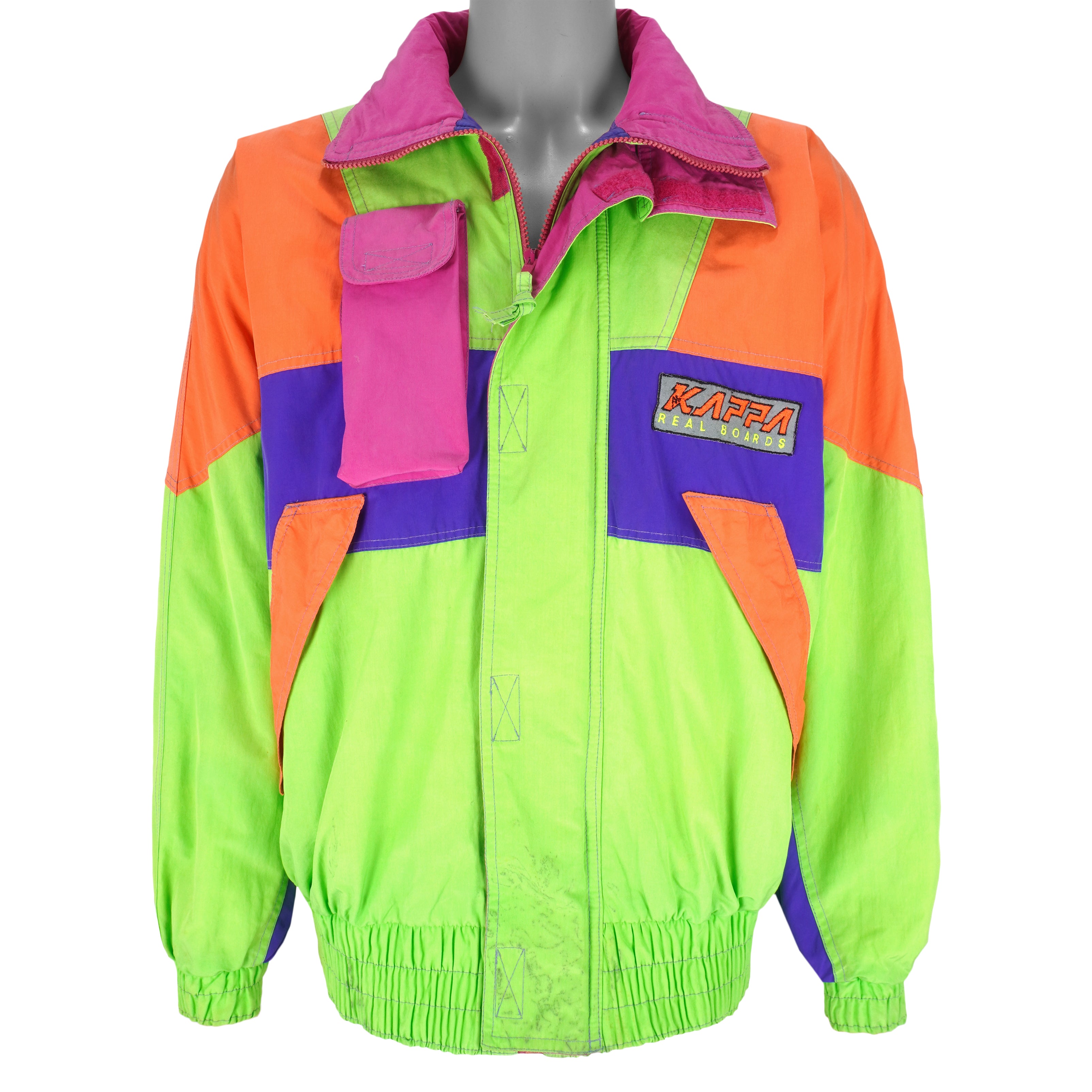 Kappa - Green Real Boards Zip-Up Jacket 1990s X-Large Vintage Retro