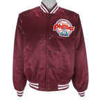MLB (Chalk Line) - Philadelphia Phillies Satin Jacket 1990s Large Vintage Retro Baseball