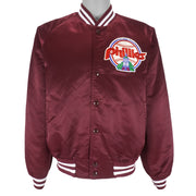 MLB (Chalk Line) - Philadelphia Phillies Satin Jacket 1990s Large Vintage Retro Baseball
