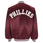 MLB (Chalk Line) - Philadelphia Phillies Satin Jacket 1990s Large Vintage Retro Baseball