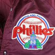 MLB (Chalk Line) - Philadelphia Phillies Satin Jacket 1990s Large Vintage Retro Baseball