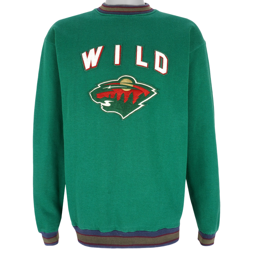 NHL (Rawlings) - Minnesota Wild Sweatshirt 2000s Medium Vintage Retro Hockey