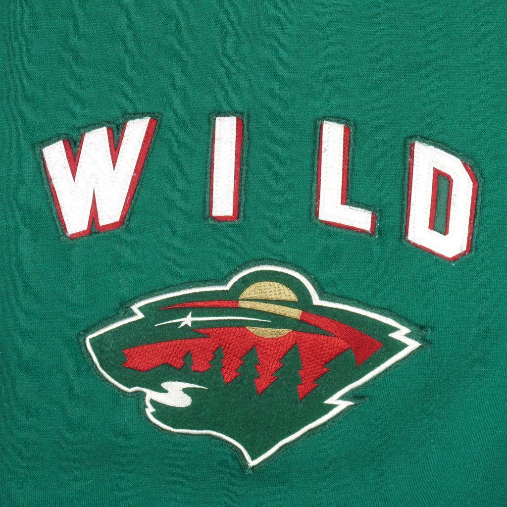 NHL (Rawlings) - Minnesota Wild Sweatshirt 1990s Medium Vintage Retro Hockey