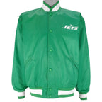 Starter - New York Jets Button-Up Satin Jacket 1990s Large Vintage Retro Football