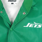 Starter - New York Jets Button-Up Satin Jacket 1990s Large Vintage Retro Football