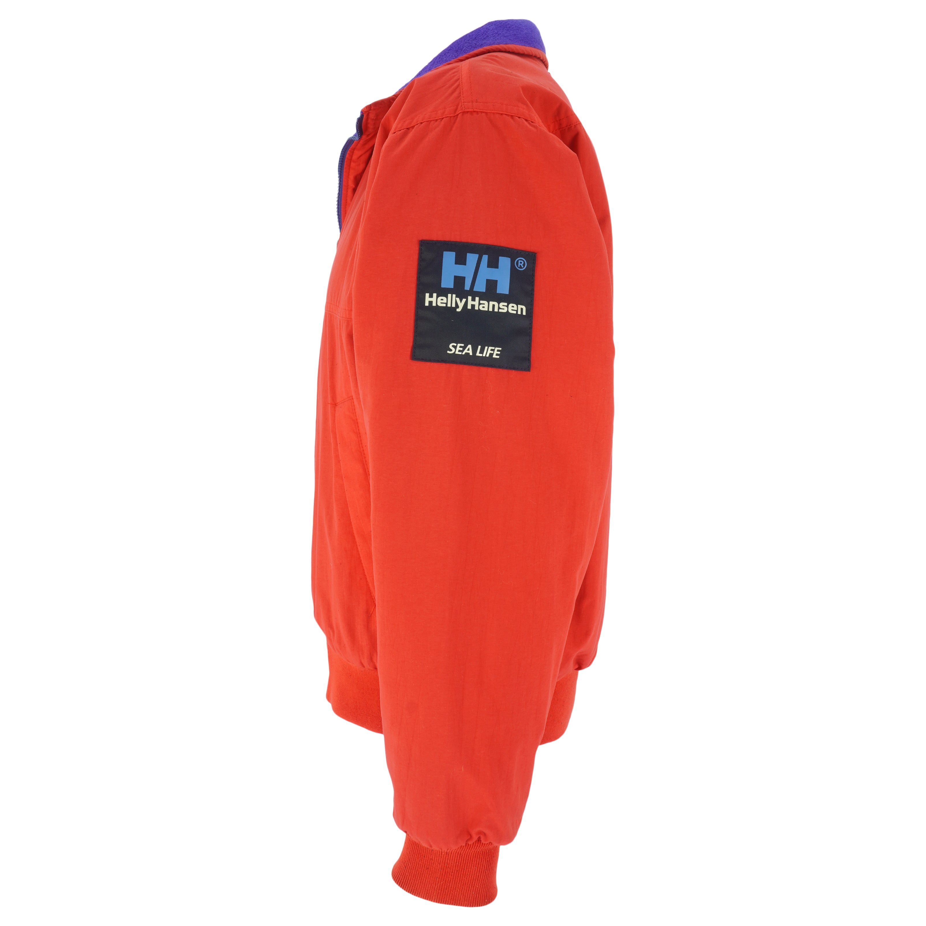 Helly Hansen - Red & Blue Sea Life Reversible Jacket 1990s Medium Vintage Retro