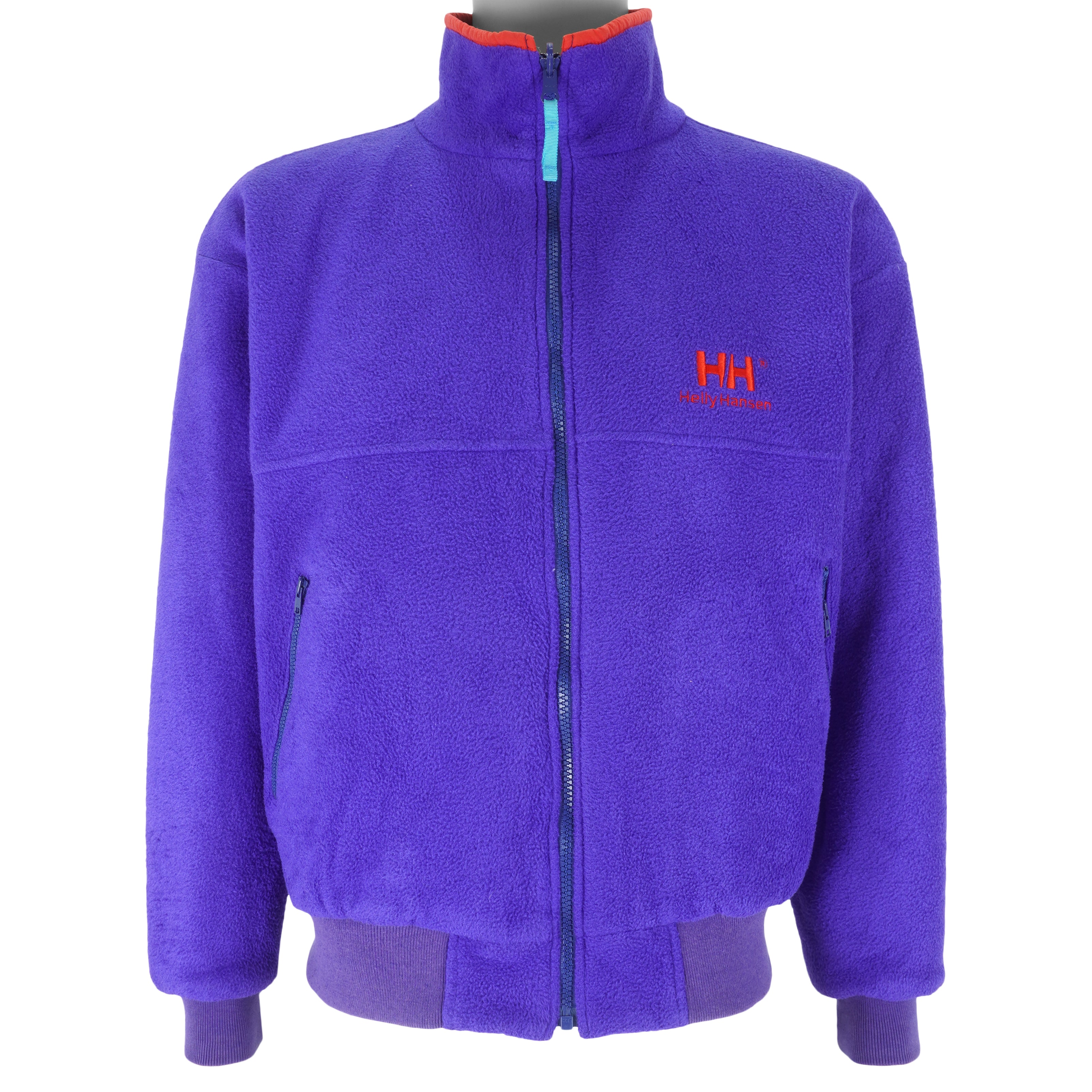 Helly Hansen - Red & Blue Sea Life Reversible Jacket 1990s Medium Vintage Retro