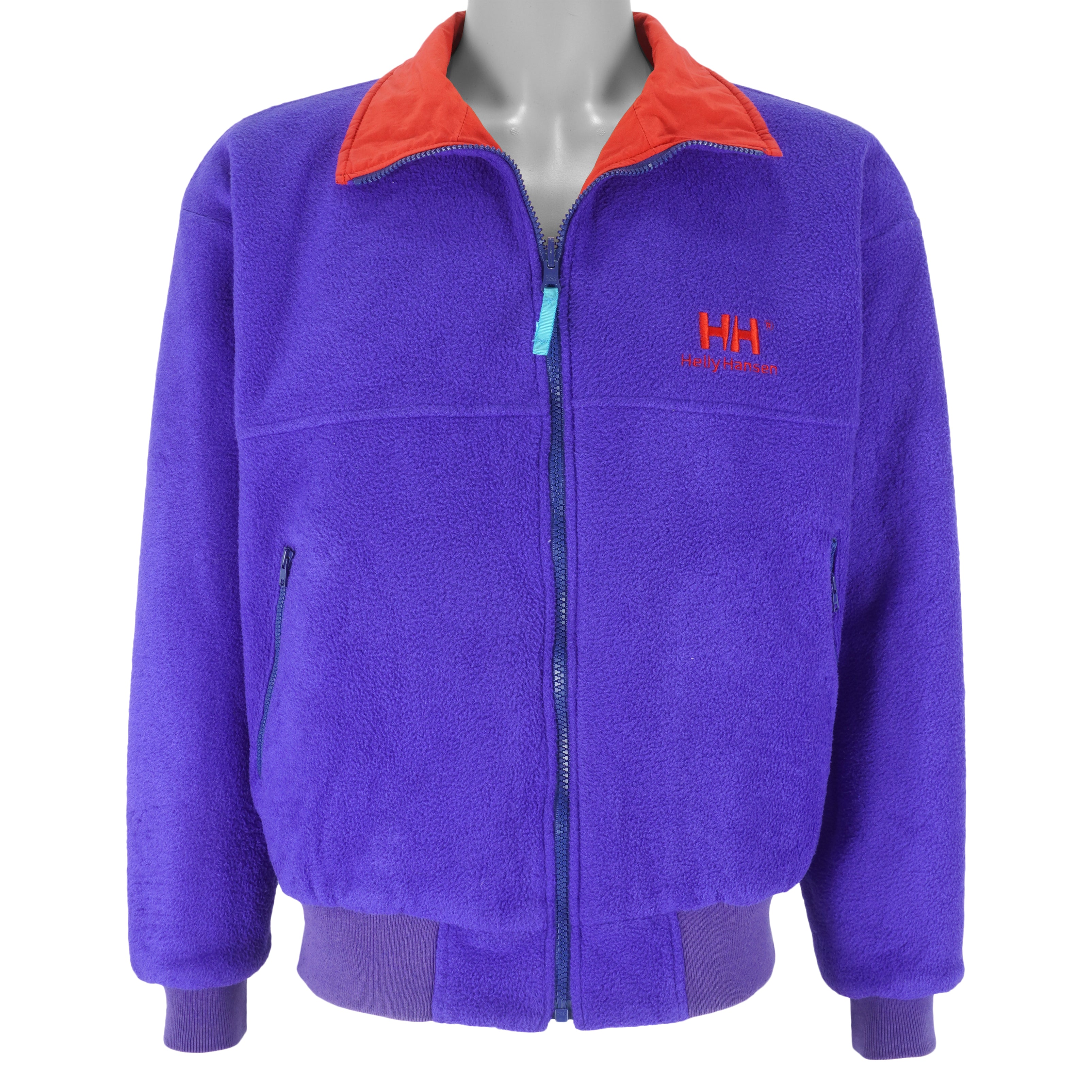 Helly Hansen - Red & Blue Sea Life Reversible Jacket 1990s Medium Vintage Retro