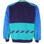 Adidas - Blue Embroidered Crew Neck Sweatshirt 1990s Large Vintage Retro