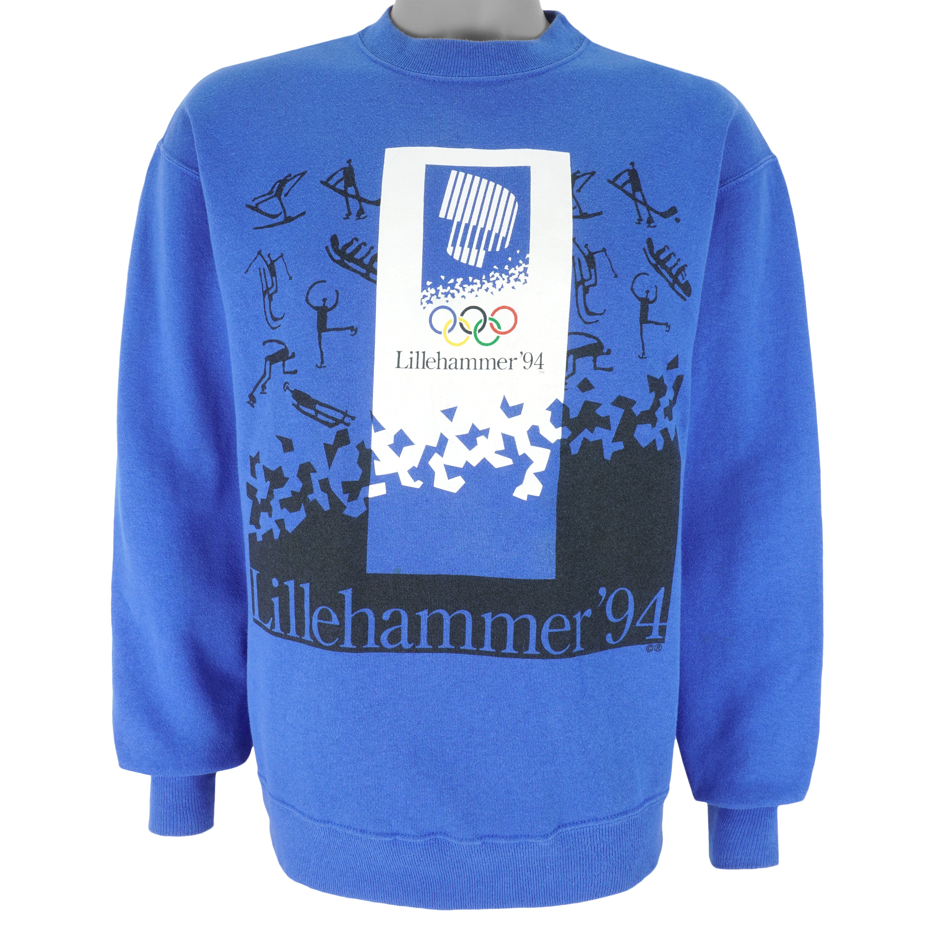 Vintage (Hanes) - Lillehammer Winter Games Crew Neck Sweatshirt 1994 Large Vintage Retro