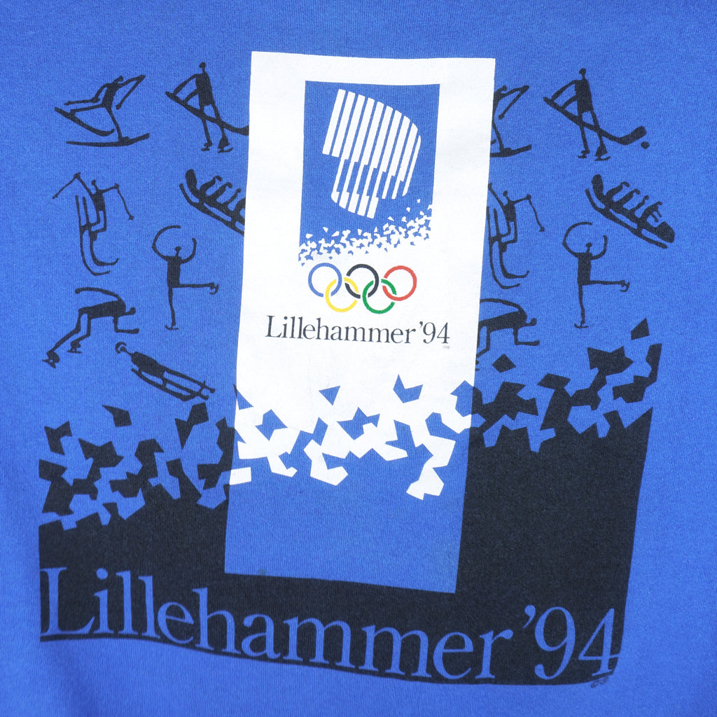 Vintage (Hanes) - Lillehammer Winter Games Crew Neck Sweatshirt 1994 Large