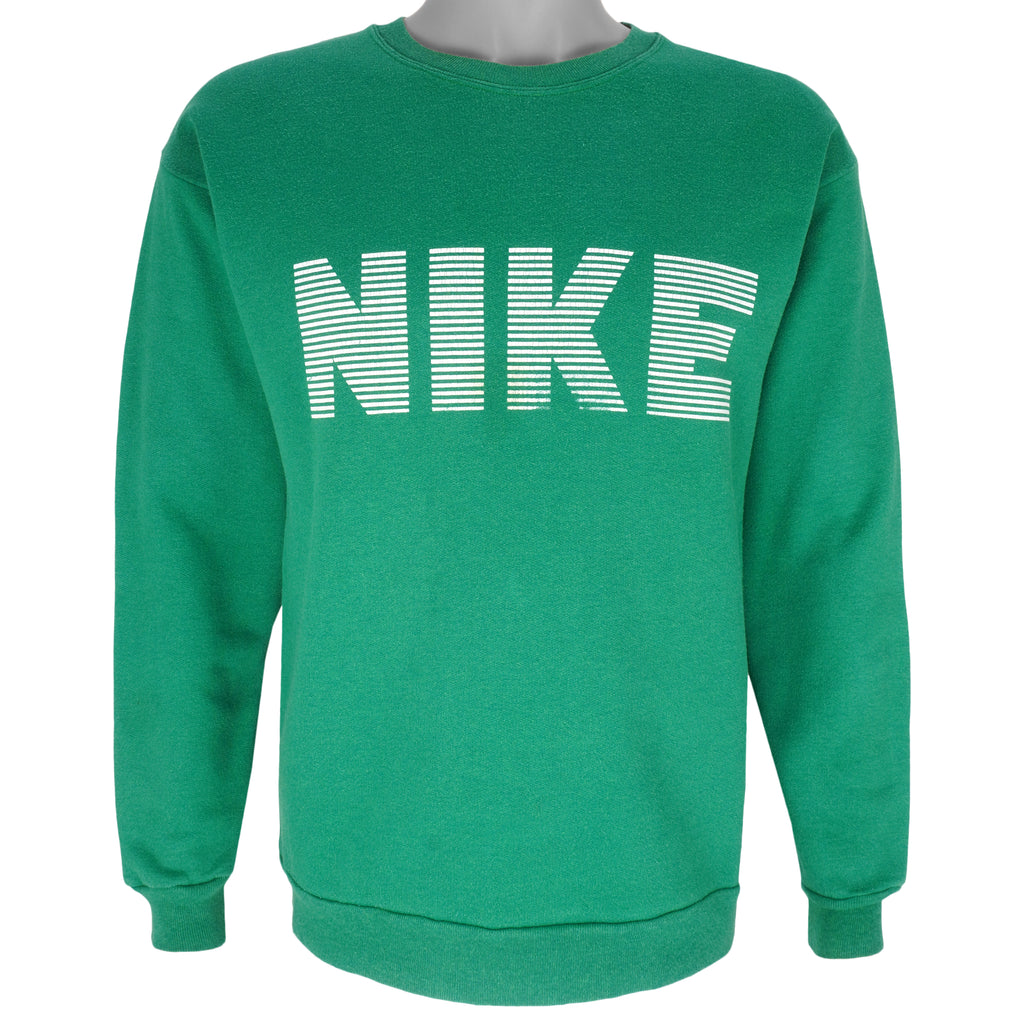 Nike - Green Beaverton Oregon USA Crew Neck Sweatshirt 1990s Small Vintage Retro