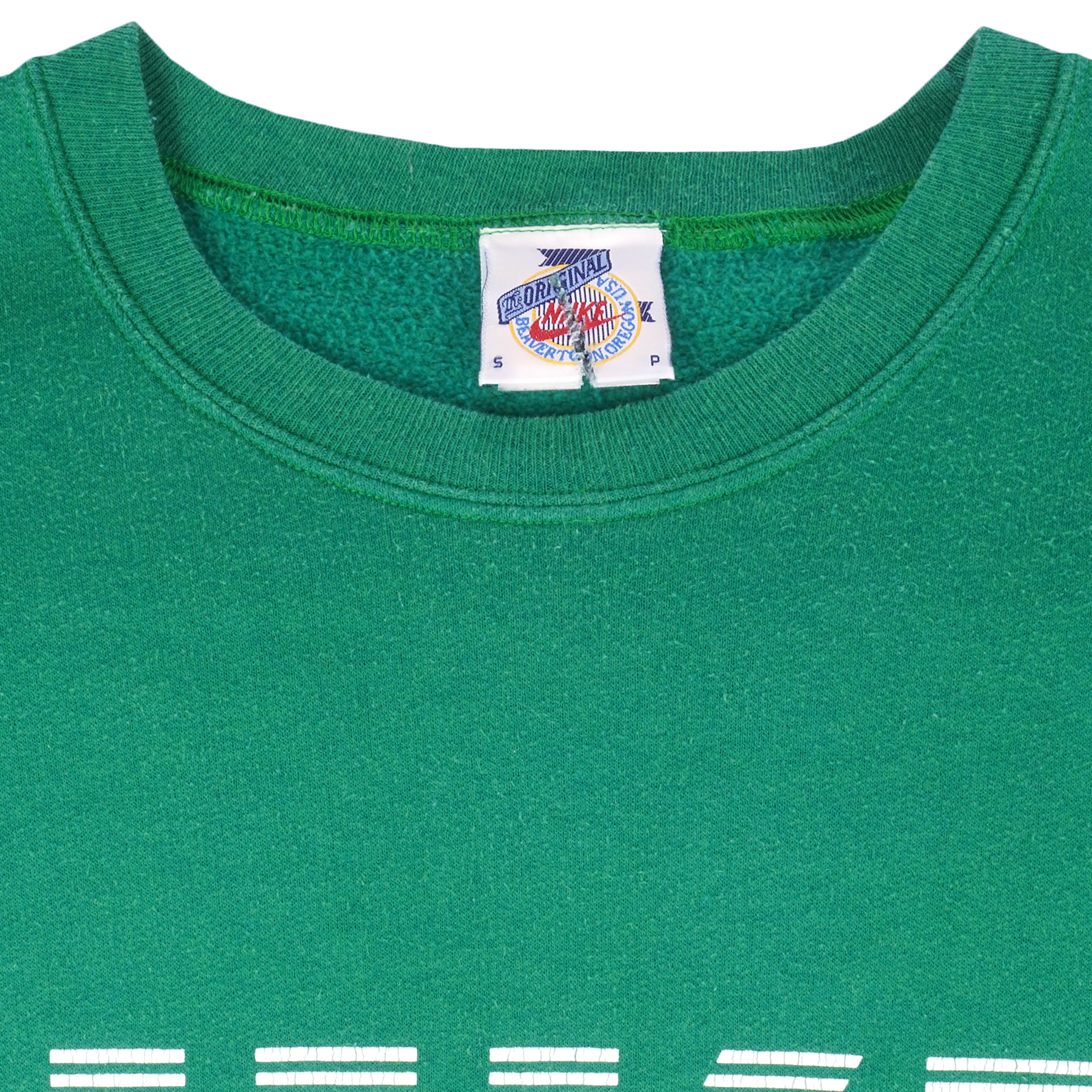 Nike - Green Beaverton Oregon USA Crew Neck Sweatshirt 1990s Small Vintage Retro