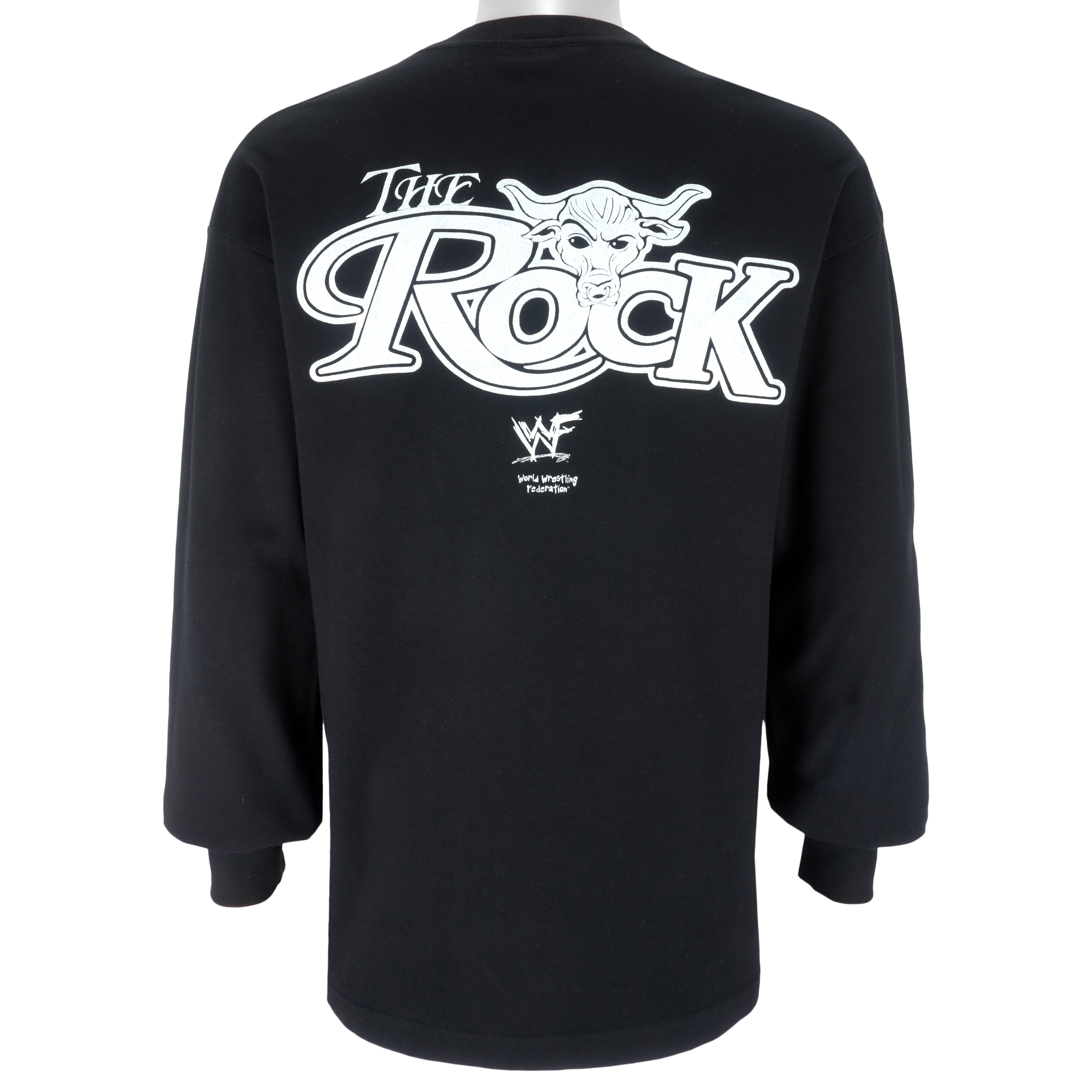 Vintage (AAA) - WWF The Rock Just Bring It Crew Neck Sweatshirt 1990s Large Vintage Retro