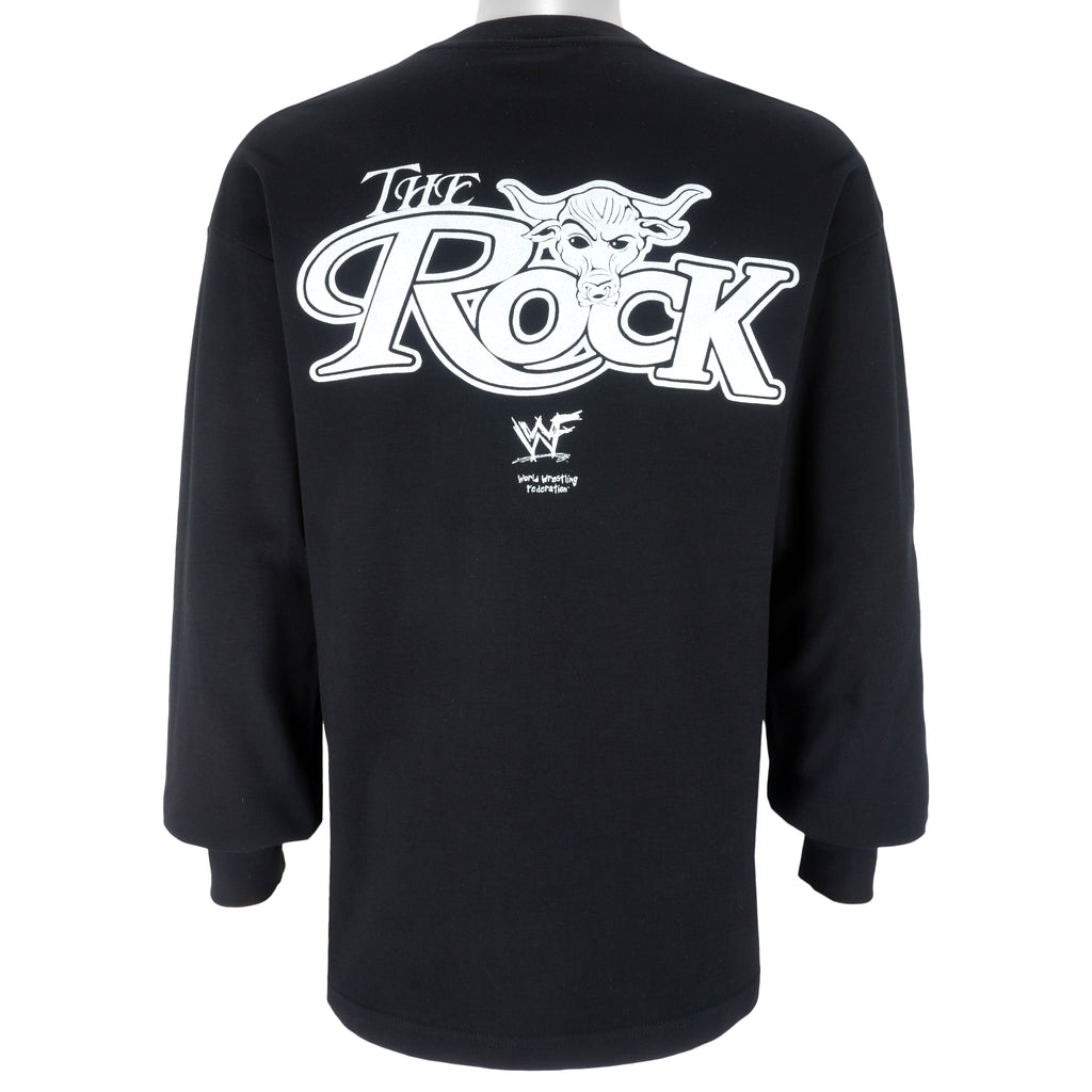 Vintage (AAA) - WWF The Rock Just Bring It Crew Neck Sweatshirt 1990s Large Vintage Retro