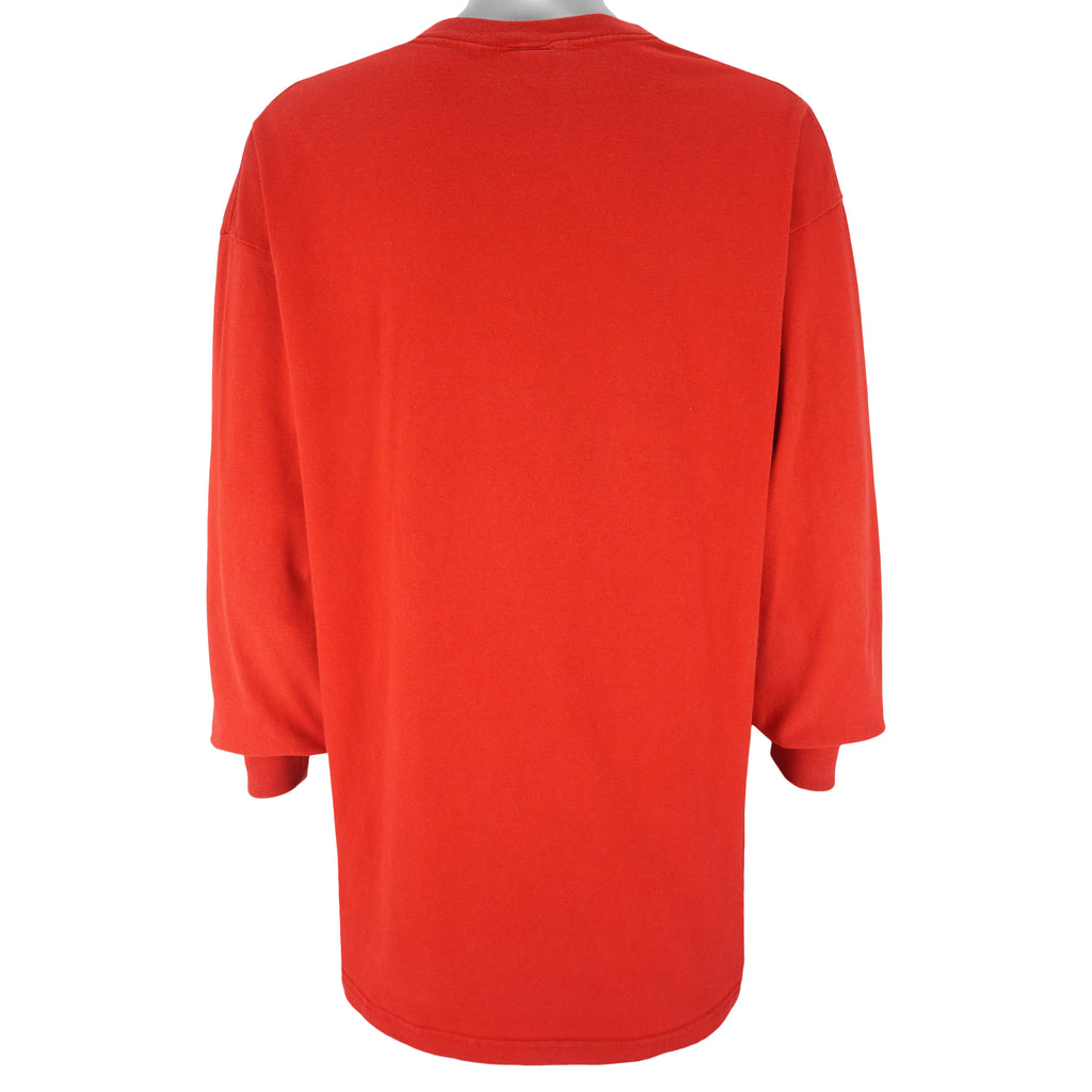 Nike - Red Crew Neck Sweatshirt 2000s XX-Large Vintage Retro