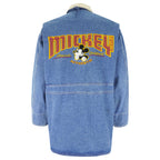 Disney - Authentic Mickey Mouse Embroidered Jean Jacket 1990s Large Vintage Retro