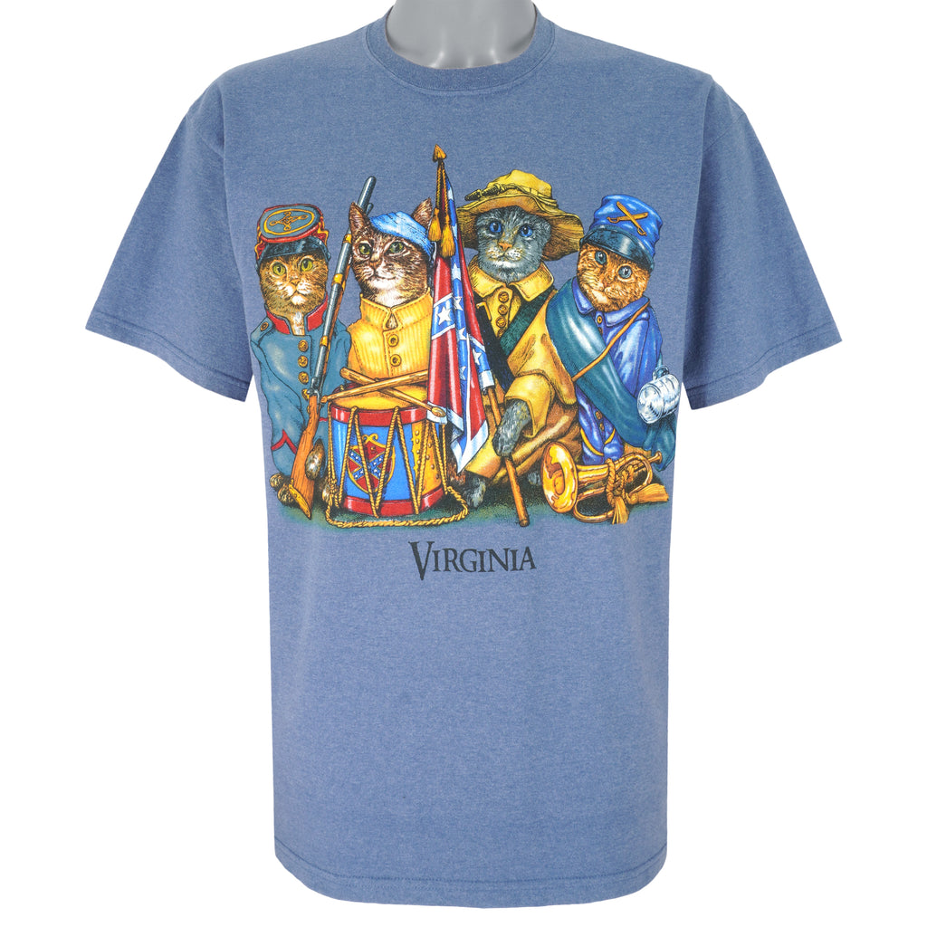 Vintage (Anvil) - Cats Virginia Breakout T-Shirt 1990s X-Large Vintage Retro