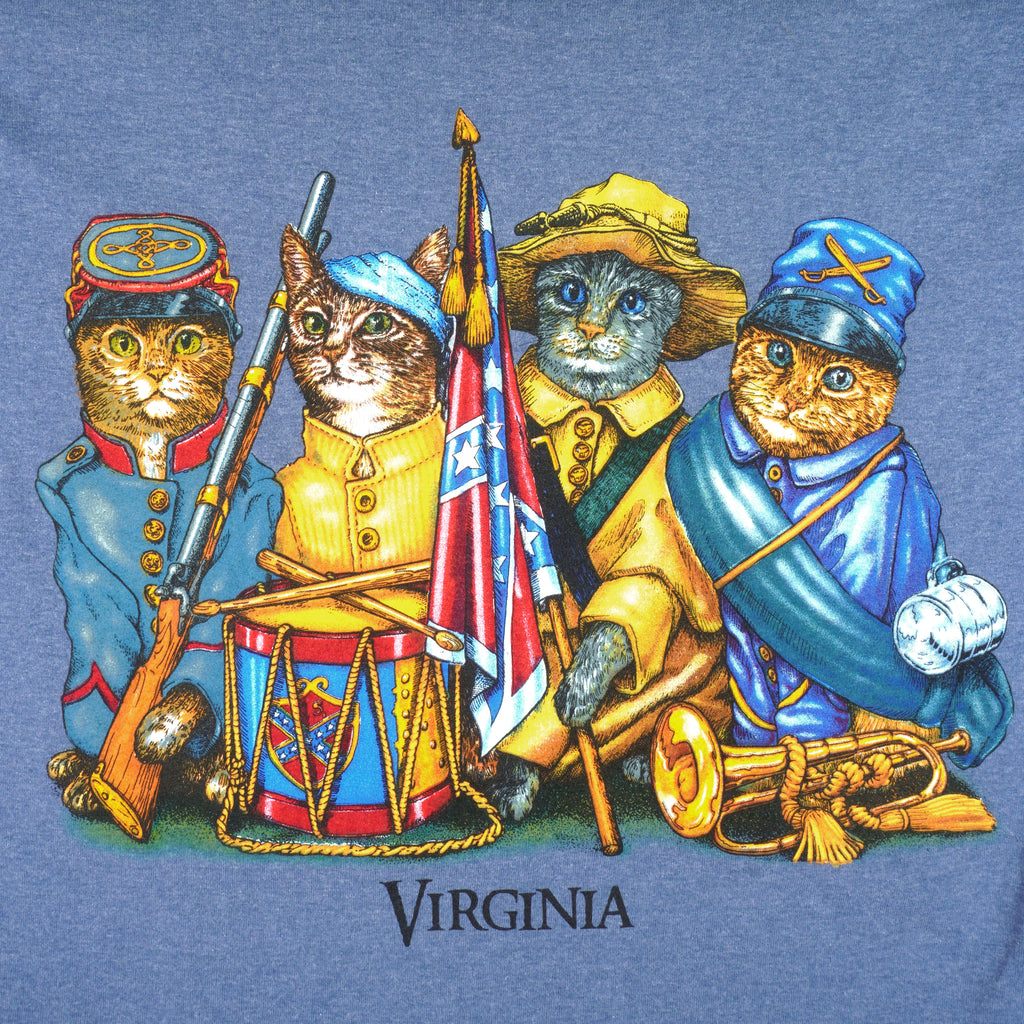 Vintage (Anvil) - Cats Virginia  Breakout T-Shirt 1990s X-Large Vintage Retro