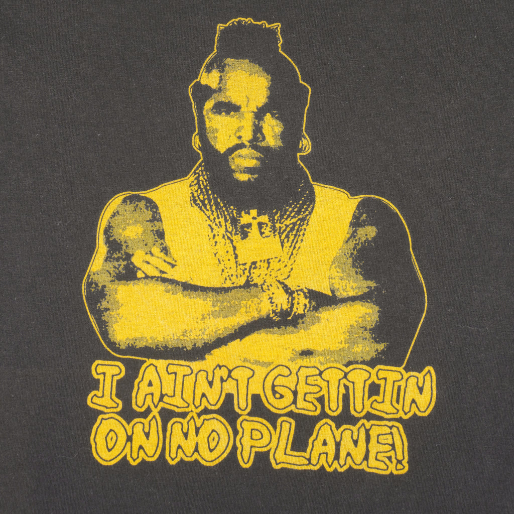 Vintage (AAA) - I Aint Gettin On No Plane T-Shirt 1990s Medium Vintage Retro