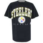 NFL (Riddell) -  Pittsburgh Steelers Big Logo T-Shirt 1997 Large Vintage Retro Football