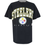 NFL (Riddell) -  Pittsburgh Steelers Big Logo T-Shirt 1997 Large Vintage Retro Football
