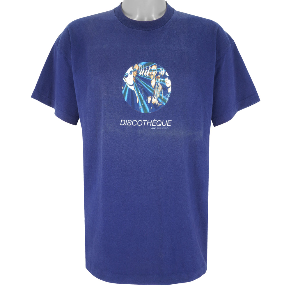 Vintage (Hanes) - Blue Discotheque T-Shirt 1990s X-Large Vintage Retro