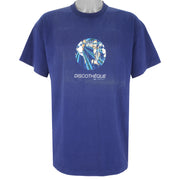 Vintage (Hanes) - Blue Discotheque T-Shirt 1990s X-Large Vintage Retro