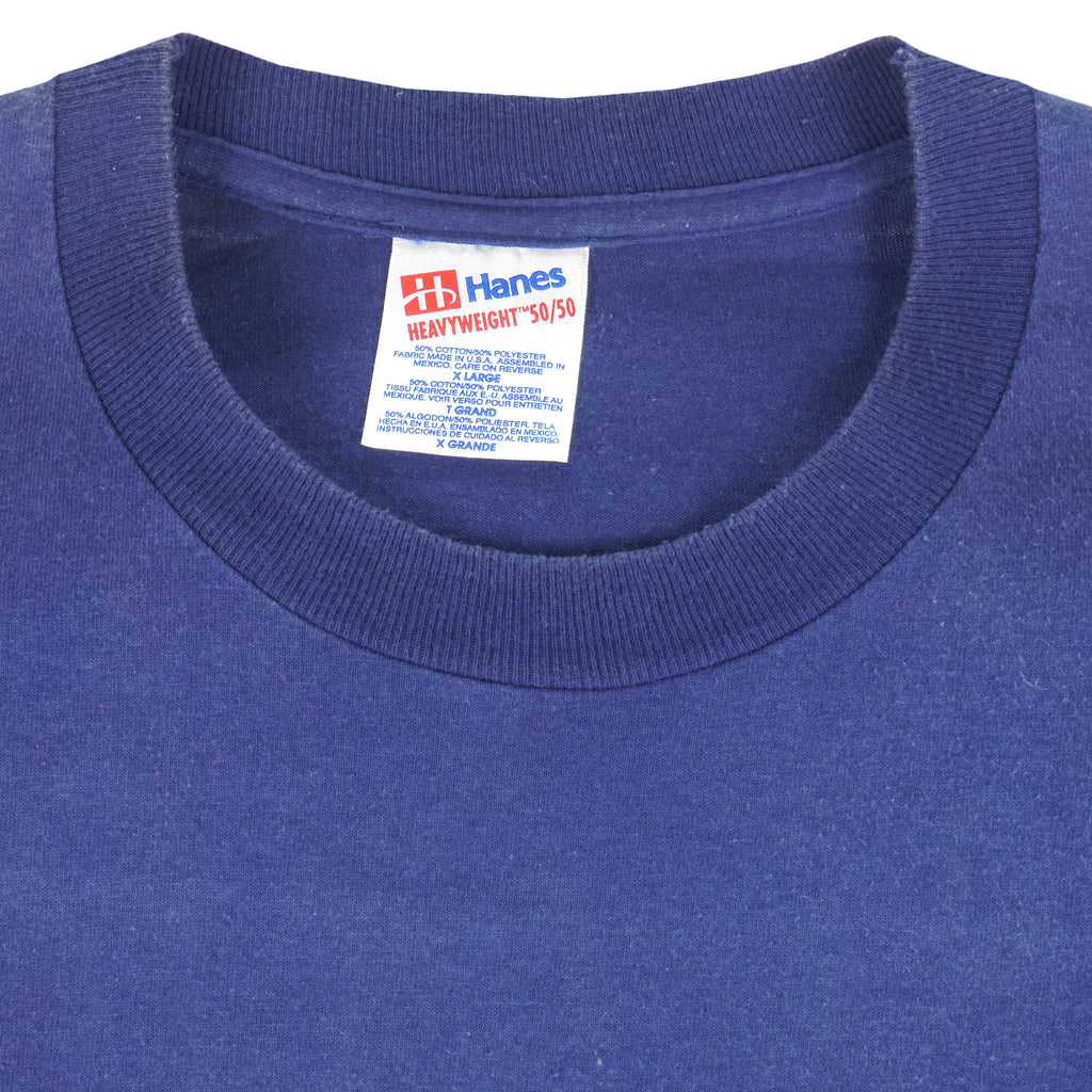 Vintage (Hanes) - Blue Discotheque T-Shirt 1990s X-Large Vintage Retro