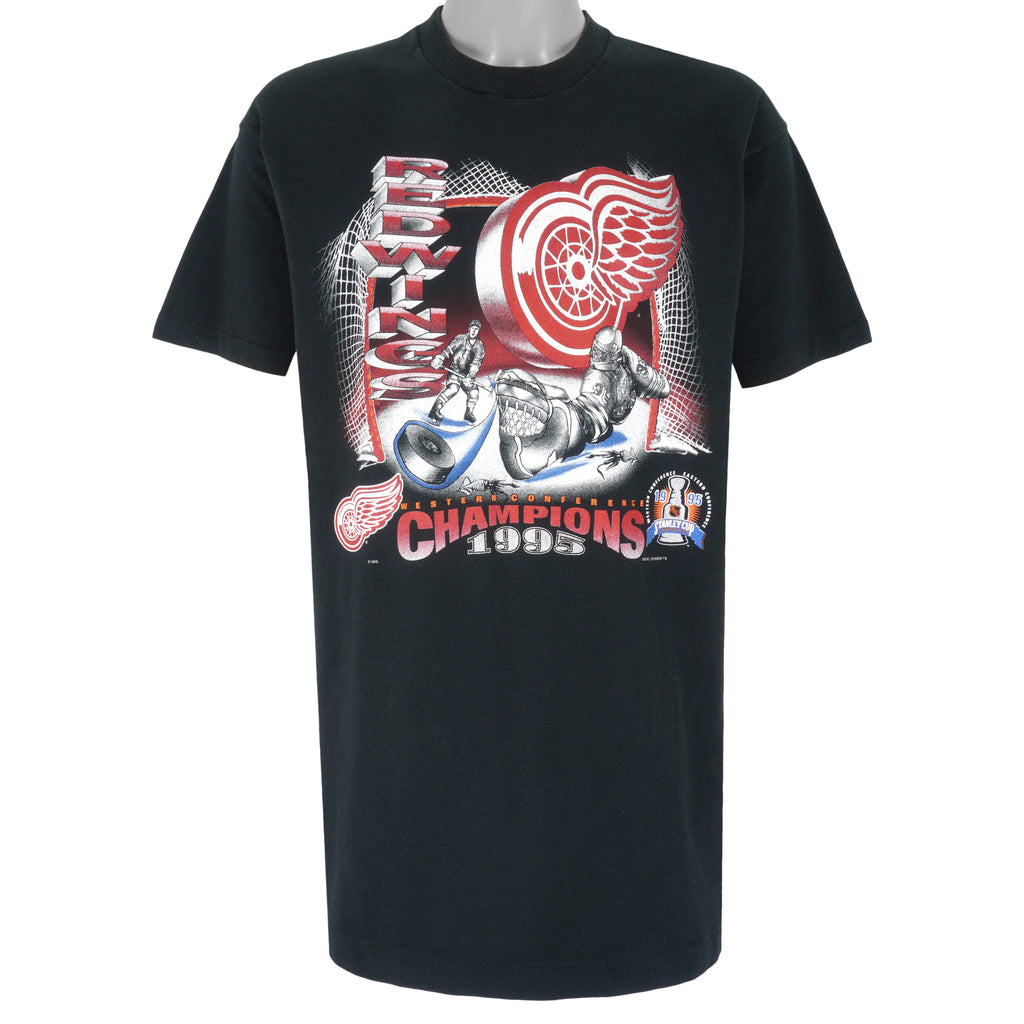 NHL - Detroit Red Wings Champions T-Shirt 1995 X-Large Vintage Retro Hockey