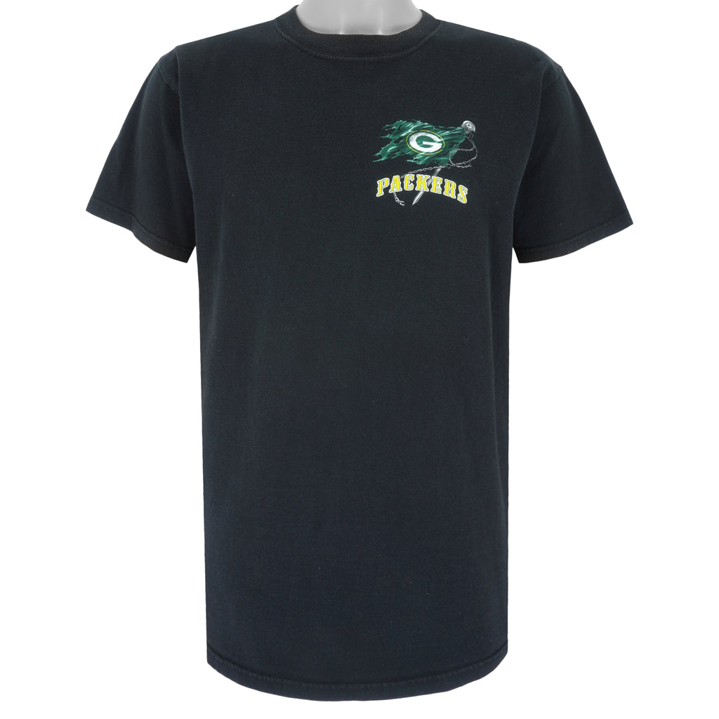 NFL - Green Bay Packers Grinding It Out Since 1921 T-Shirt 1990s Large Vintage Retro Football