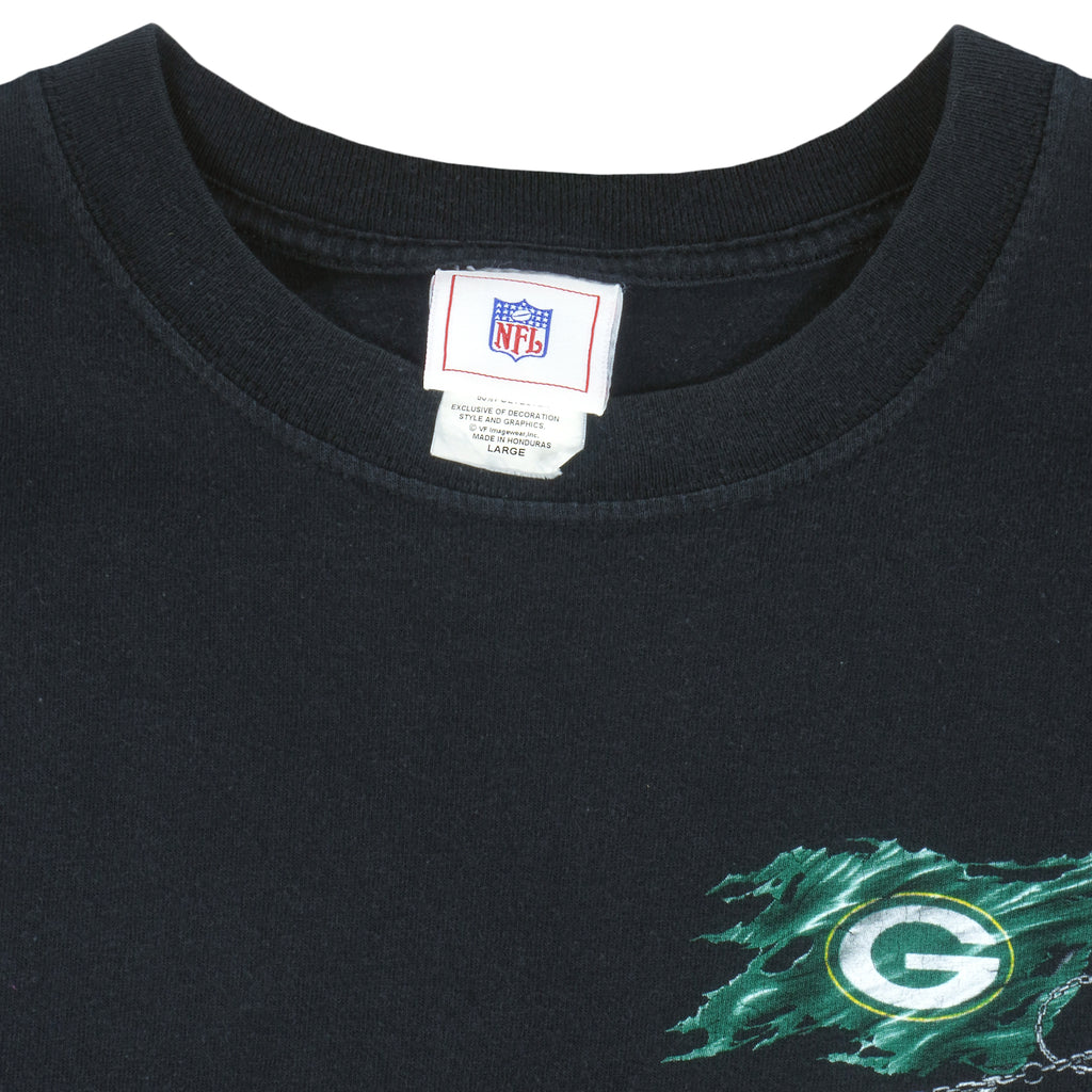 NFL - Green Bay Packers Grinding It Out Since 1921 T-Shirt 1990s Large Vintage Retro Football