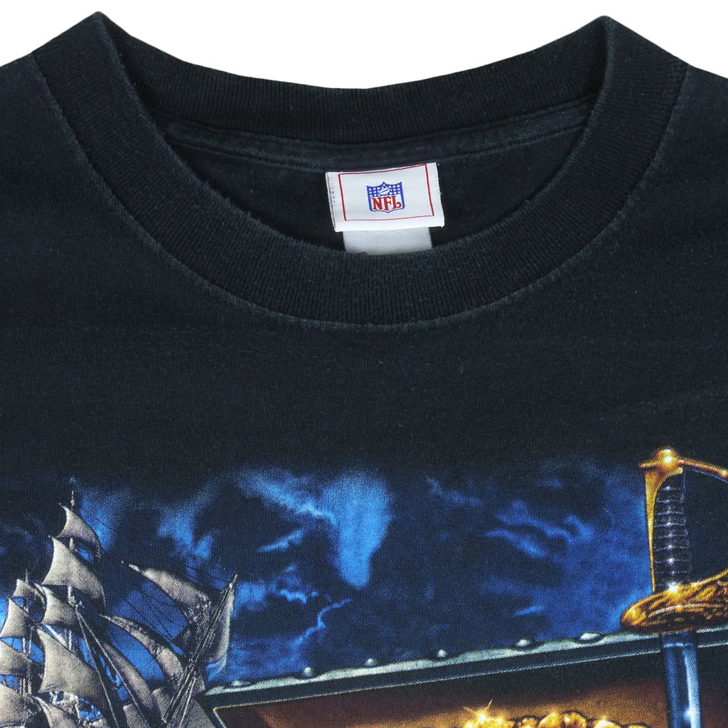 NFL - Tampa Bay Buccaneers Pewter Power T-Shirt 1990s X-Large Vintage Retro Football