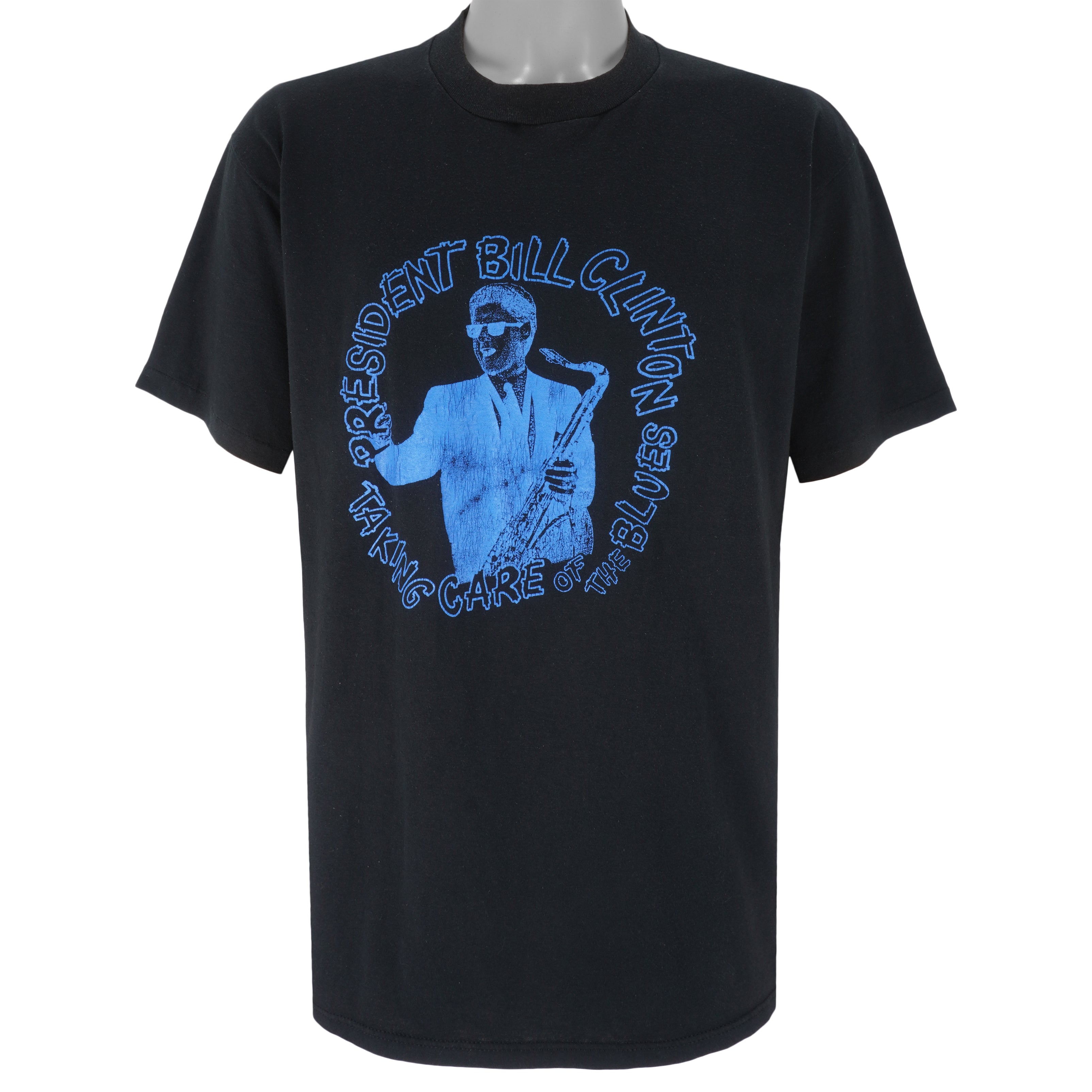 Vintage - President Bill Clinton Taking Care of The Blues T-Shirt 1990s X-Large Vintage Retro