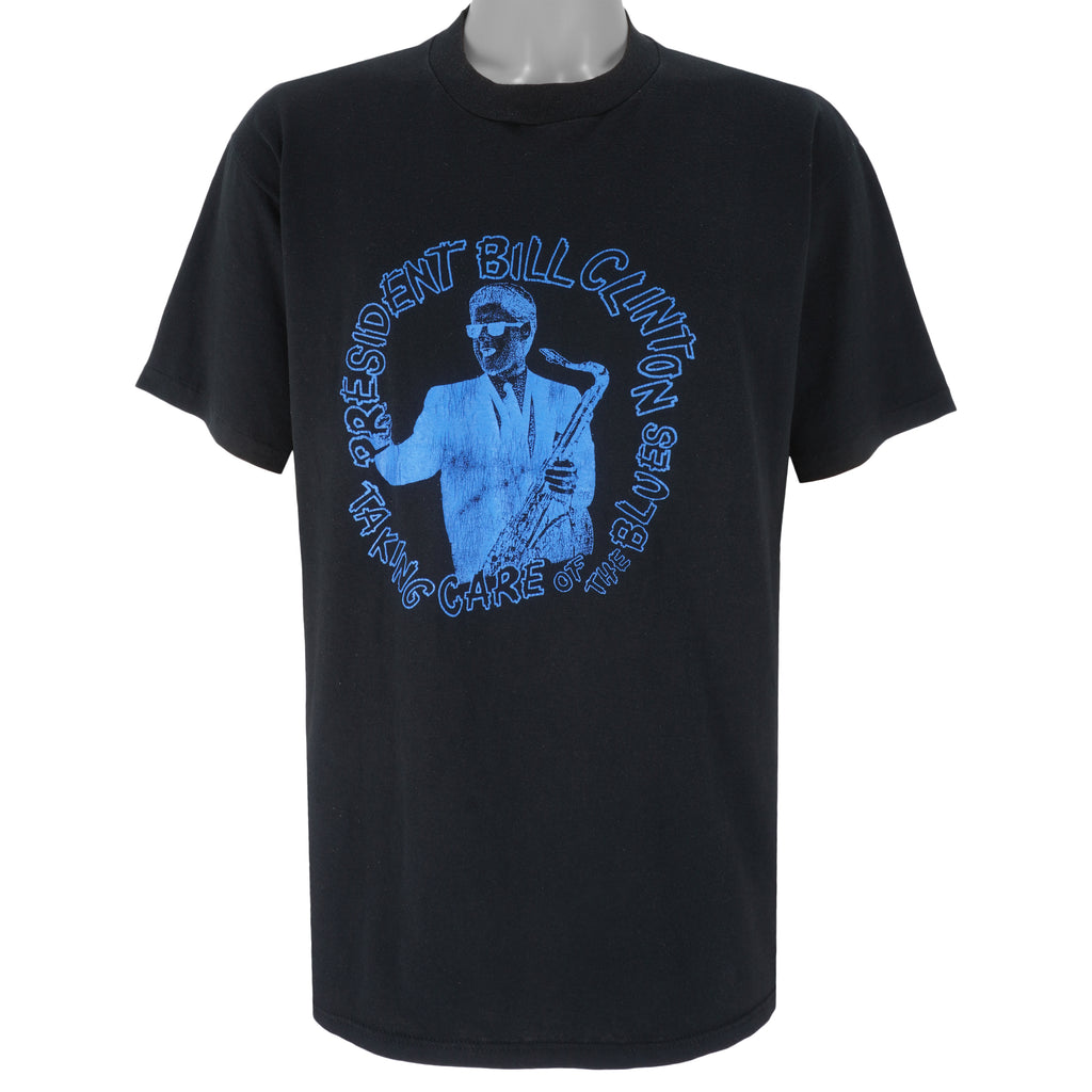 Vintage - President Bill Clinton Taking Care of The Blues T-Shirt 1990s X-Large Vintage Retro