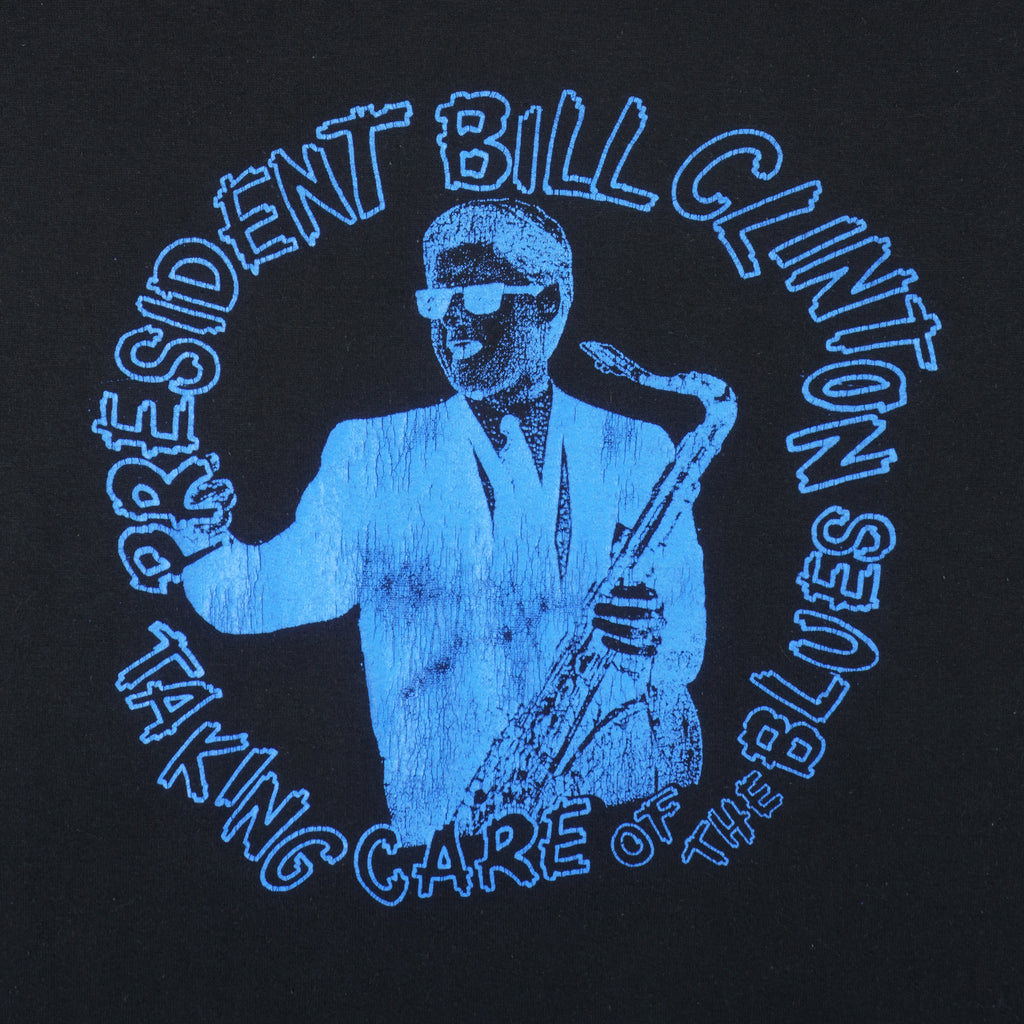 Vintage - President Bill Clinton Taking Care of The Blues T-Shirt 1990s X-Large Vintage Retro