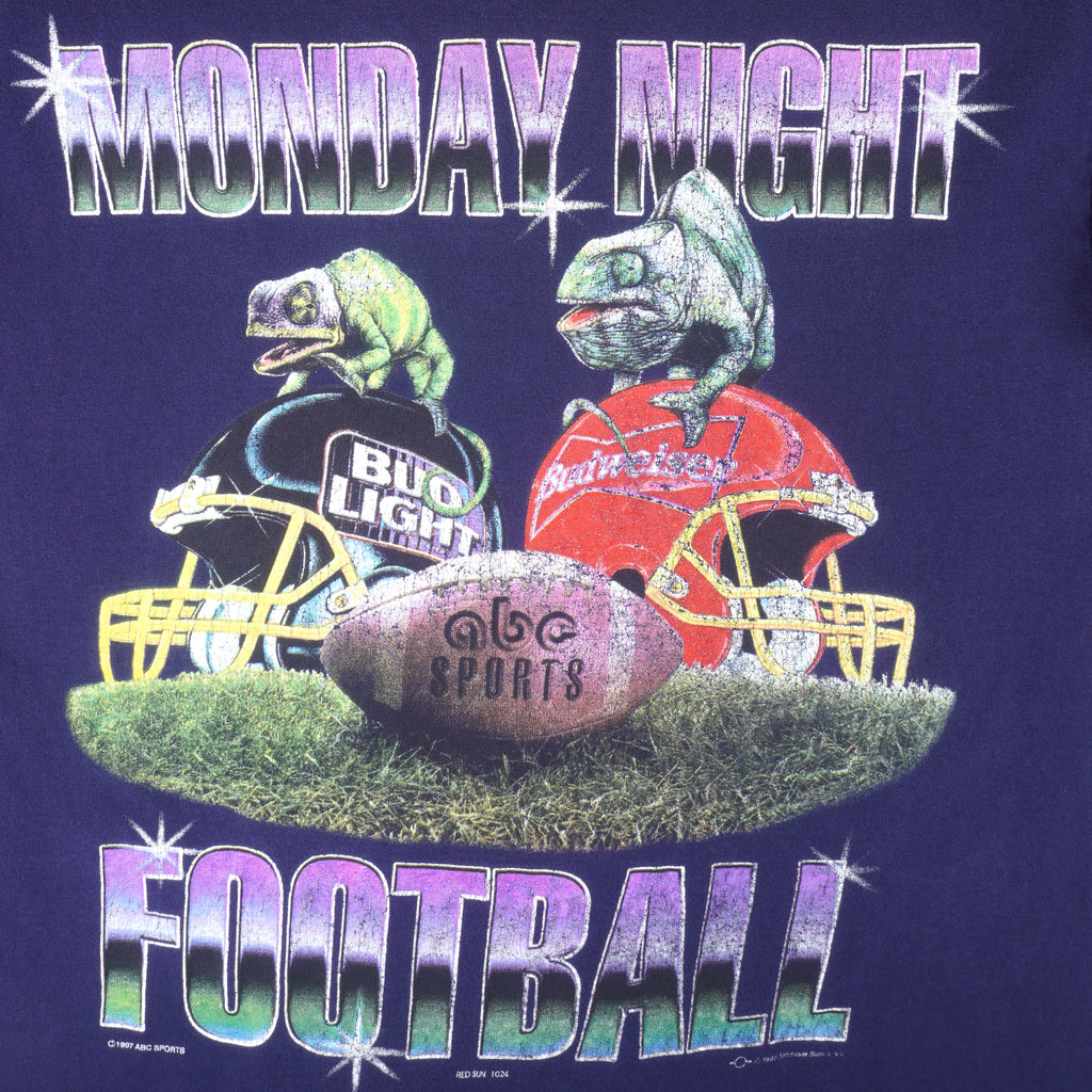 Vintage (Delta) - Monday Night Football Budweiser T-Shirt 1990s Large Vintage Retro