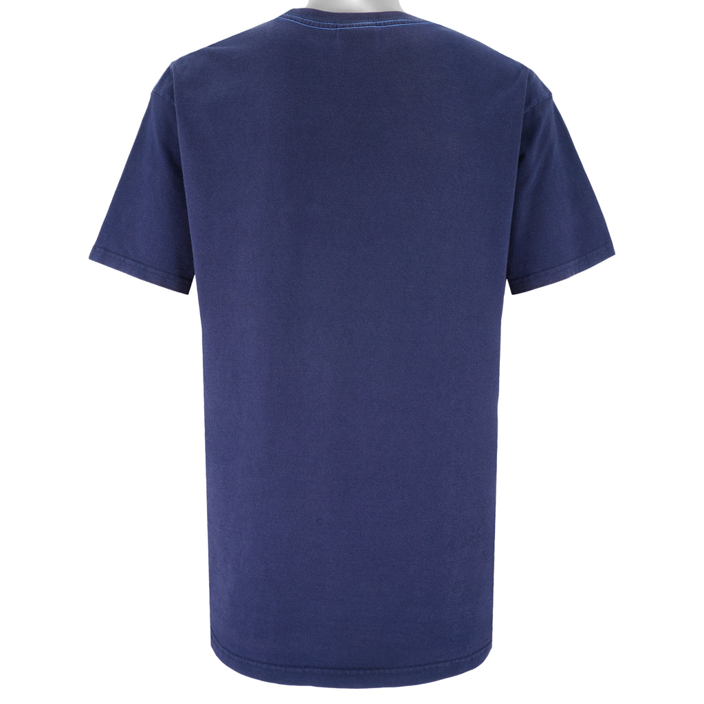 Nike - Dark Blue Big Logo T-Shirt 2000s Large Vintage Retro