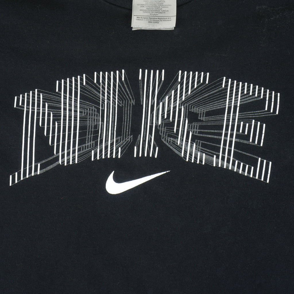 Nike - Black 3D T-Shirt 1990s X-Large Vintage Retro