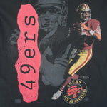 NFL (Salem) - Black San Francisco 49ers T-Shirt 1990s Large Vintage Retro Football