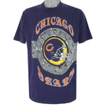 NFL (Oneita) - Blue Chicago Bears Big Logo T-Shirt 1991 Large