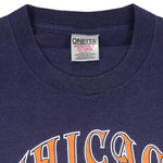 NFL (Oneita) - Blue Chicago Bears Big Logo T-Shirt 1991 Large Vintage Retro Football