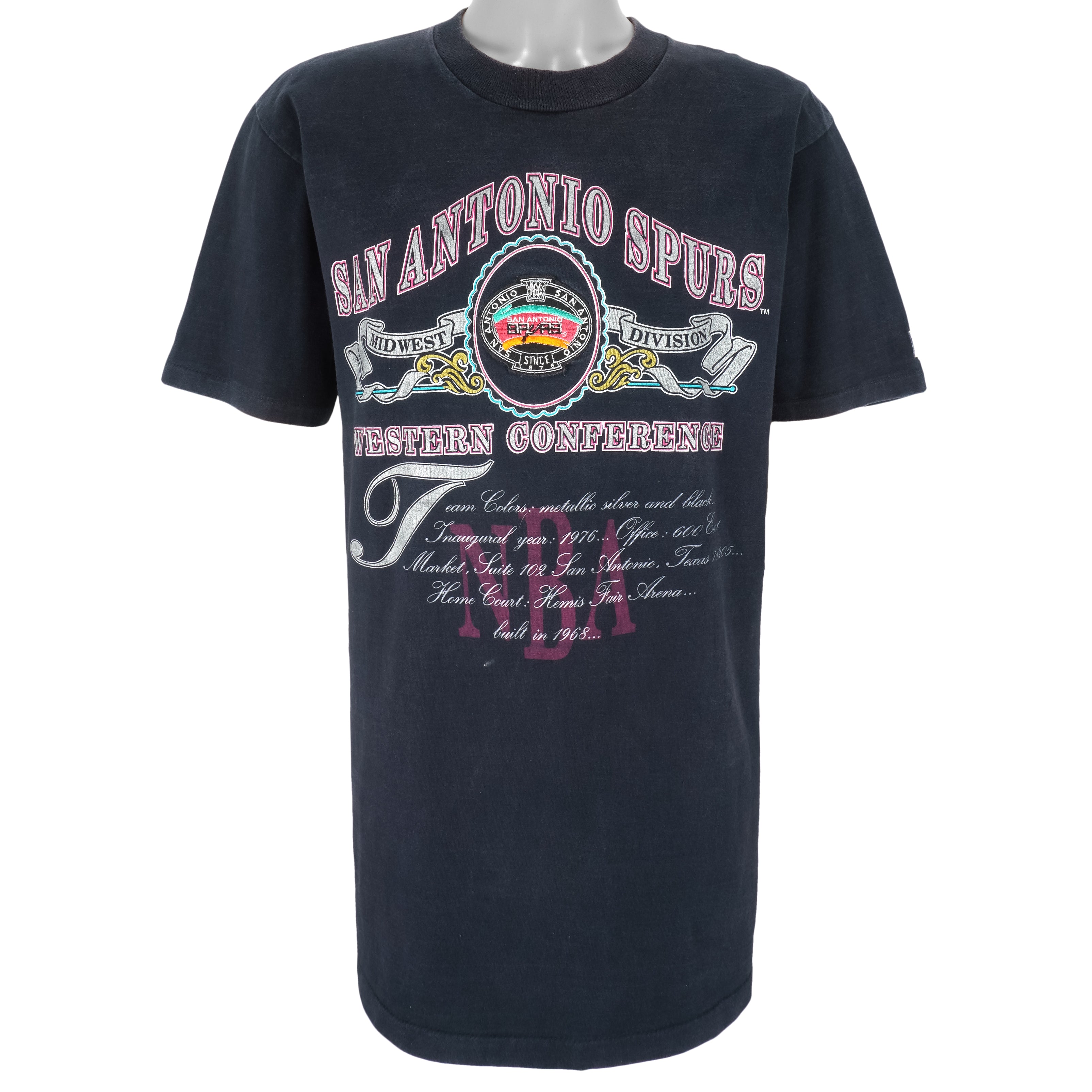 NBA (Nutmeg) - San Antonio Spurs Western Conference T-Shirt 1990s X-Large Vintage Retro Basketball
